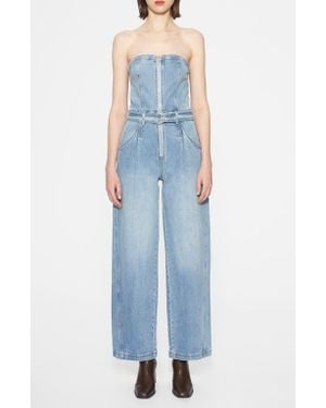 Bayeas Annesa Strapless Denim Jumpsuit - Blue