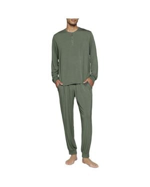 Eberjey Henry Jersey Pajamas - Green