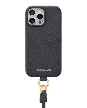 Maison De Sabre Sling Phone Case - Black