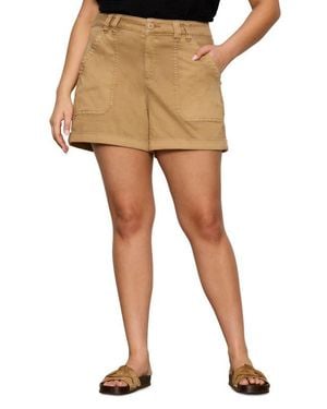 Sanctuary Wander On Twill Utility Shorts - Natural