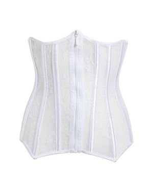 Coquette Lace Waist Cincher - White