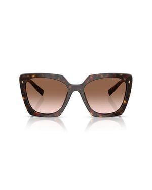 Prada 54Mm Gradient Square Sunglasses - Brown