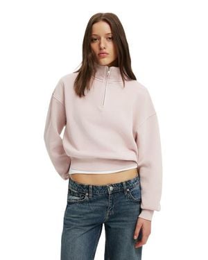 Cotton On Quarter Zip Sweatshirt - Multicolor