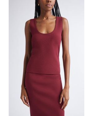 St. John Venezia Knit Tank - Red