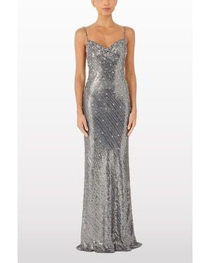 Jenny Packham Foxx Embellished Dress - Gray