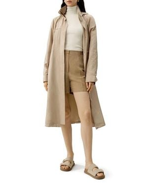 LILYSILK Silk Taffeta Water-Repellent Coat - Natural