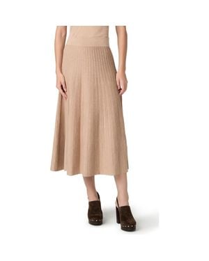 PAIGE Kimiko Rib Midi Skirt - Natural