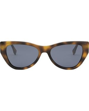 【関税込】FENDI サングラス アセテート キャッツアイ ブラウン 関税込＊FENDI サングラス キャットアイ アセテート ブラウン
