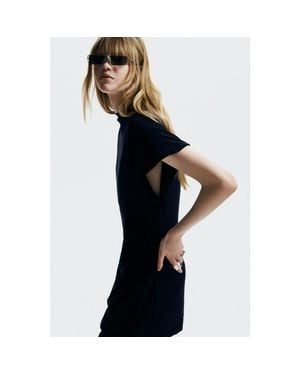 H&M Draped Turtleneck Dress - Black