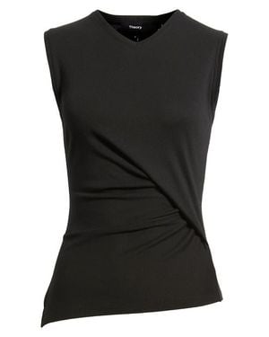Theory Side Twist Modal & Pima Cotton Tank - Black