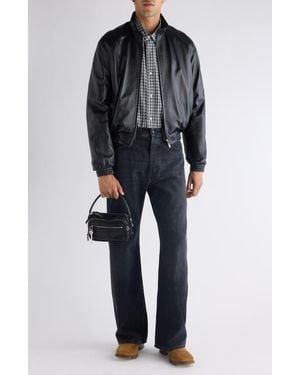 Acne Studios Lokot Leather Bomber Jacket - Black