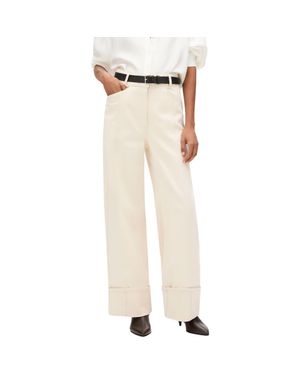 Another Tomorrow Denim Cuff Pant - Natural