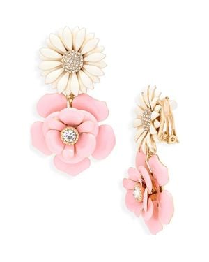 Carolina Herrera Double Flower Earrings - Pink