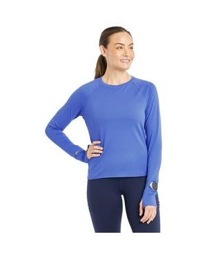Oiselle Flyout Long-Sleeve Shirt - Blue
