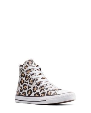 Converse Gender Inclusive Chuck Taylor All Star Leopard Spot Canvas High Top Sneaker - White