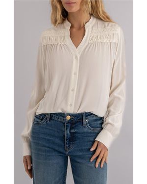 Kut From The Kloth Adrie Lace Trim Top - White