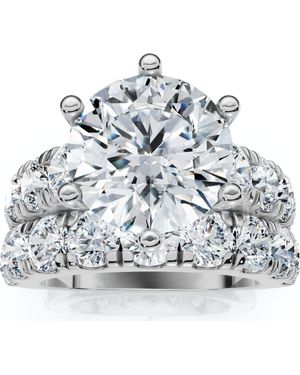Bliss Diamond Vs Ct Diamond Engagement Wedding Ring Set - Metallic