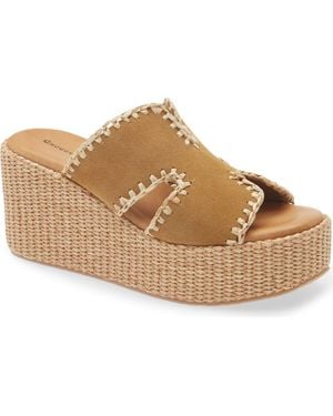 Chocolat Blu Jaxx Platform Wedge Sandal - Natural