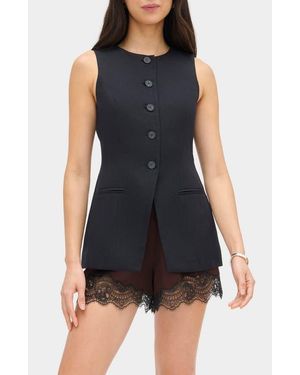 ALIGNE Leo Collarless Vest - Black