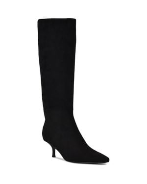 Nine West Havier Knee High Kitten Heel Boot - Black