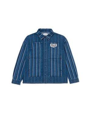 Honor The Gift Honor Inc Mixed Stripe Cover Overshirt - Blue