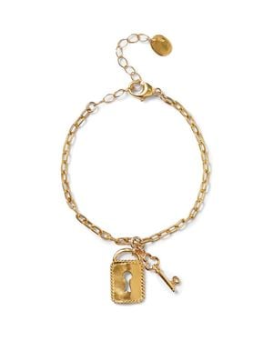 Chan Luu Lock & Key Charm Bracelet - Metallic