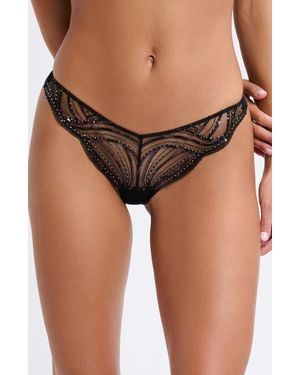 Etam Whisper Of Desire Tanga - Black