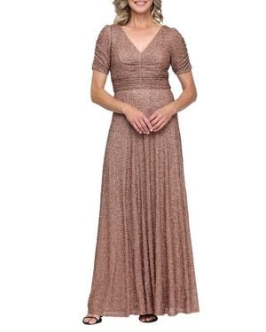 Alex Evenings Sequin Empire Waist Gown - Multicolor