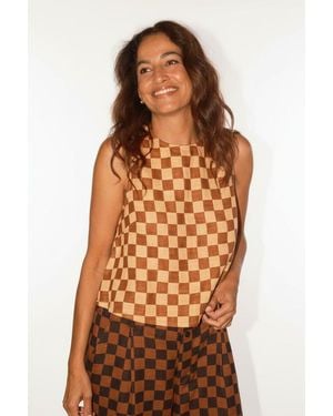 Ace & Jig Nola Reversible A-Line Tank Top - Brown