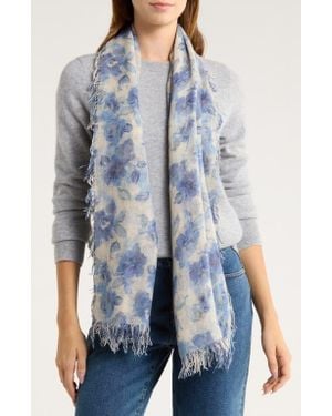 Chan Luu Fringe Cashmere & Silk Scarf - Blue