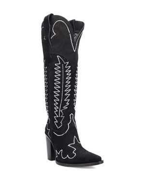 Dingo Double Take Over The Knee Western Boot - Black