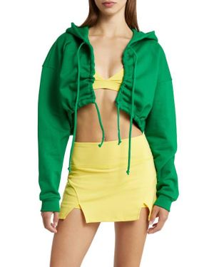 Solely Fit Versatile Crop Hoodie - Green