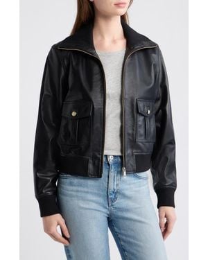 Bernardo Short Leather Jacket - Black