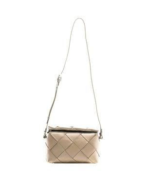Écotorie Maude Woven Leather Crossbody Bag - White