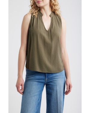 Cloth & Stone Pintucked Sleeveless Top - Blue