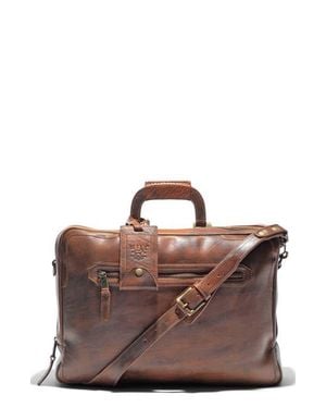 Will Leather Goods The Continental Leather Briefcase - Brown