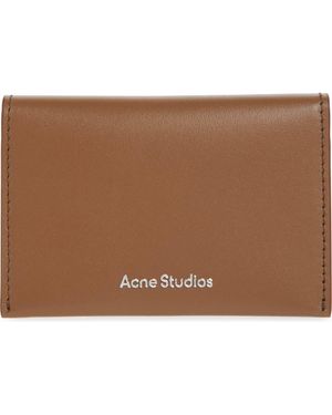 Acne Studios Leather Bifold Card Holder - Brown