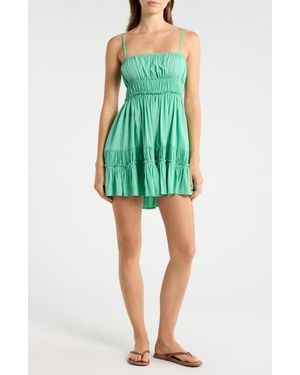 Elan Ruffle Cover-Up Sundress - Green