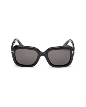 Tom Ford Natalia 52Mm Square Sunglasses - Black