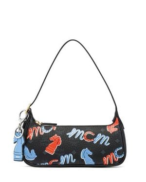 MCM Small Year Of The Horse Aren Shoulder Bag - Blue