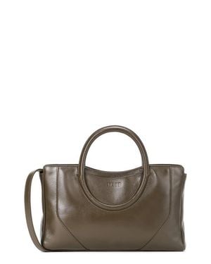 STAUD Mini Maude Leather Satchel - Brown