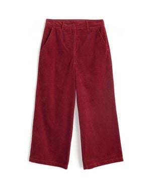 Seasalt Cornwall Asphodel Crop Wide Leg Corduroy Pants - Red