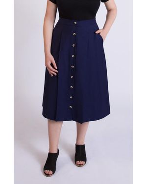 Aam The Label The Wool Midi Skirt - Blue