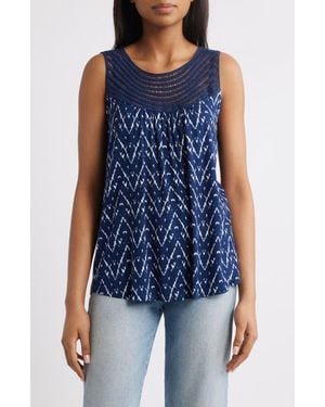 Loveappella Lattice Yoke Swing Tank - Blue