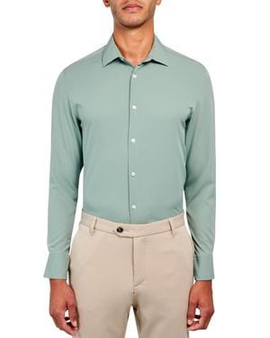 Brooklyn Brigade Slim Fit Solid Performance Dress Shirt - Green