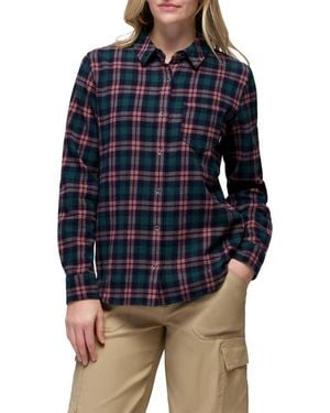 Prana Golden Canyon Organic Cotton Flannel Shirt - Blue
