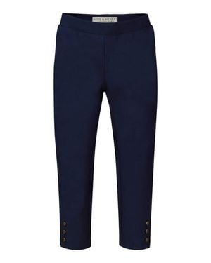 Hope & Henry Girls' Button Cuff Ponte Pant, Kids - Blue