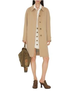 Burberry Mid-Length Camden Heritage Car Coat - Natural
