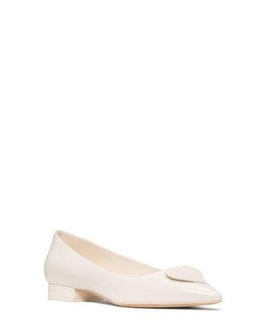 Kate Spade Lover Crinkle Patent Leather Low Pump - Natural