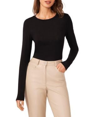 Halogen® Crewneck Long Sleeve T-Shirt - Black